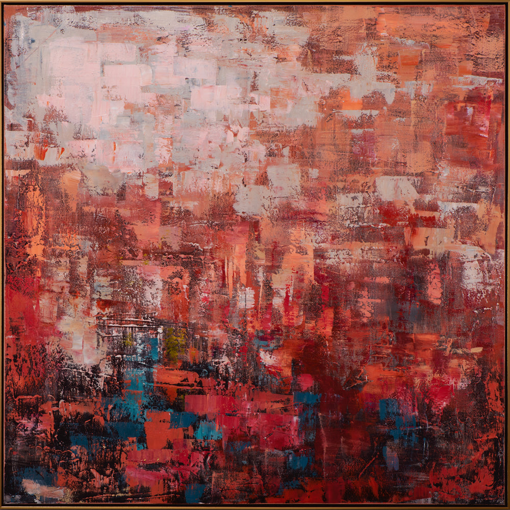 Gemälde Impression "Rosenrot"