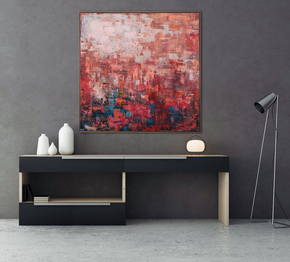 Gemälde Impression "Rosenrot"