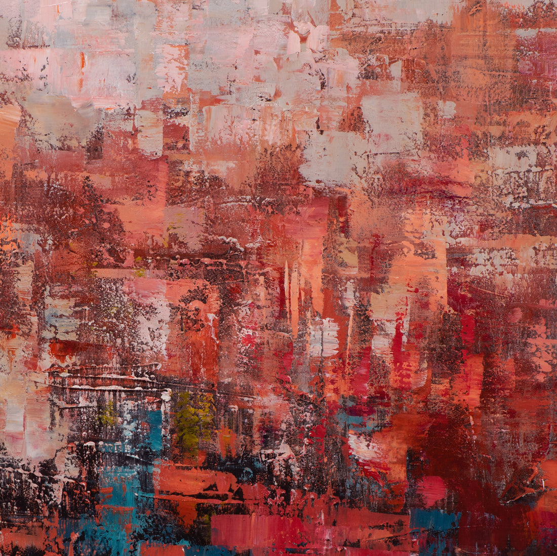 Gemälde Impression "Rosenrot"