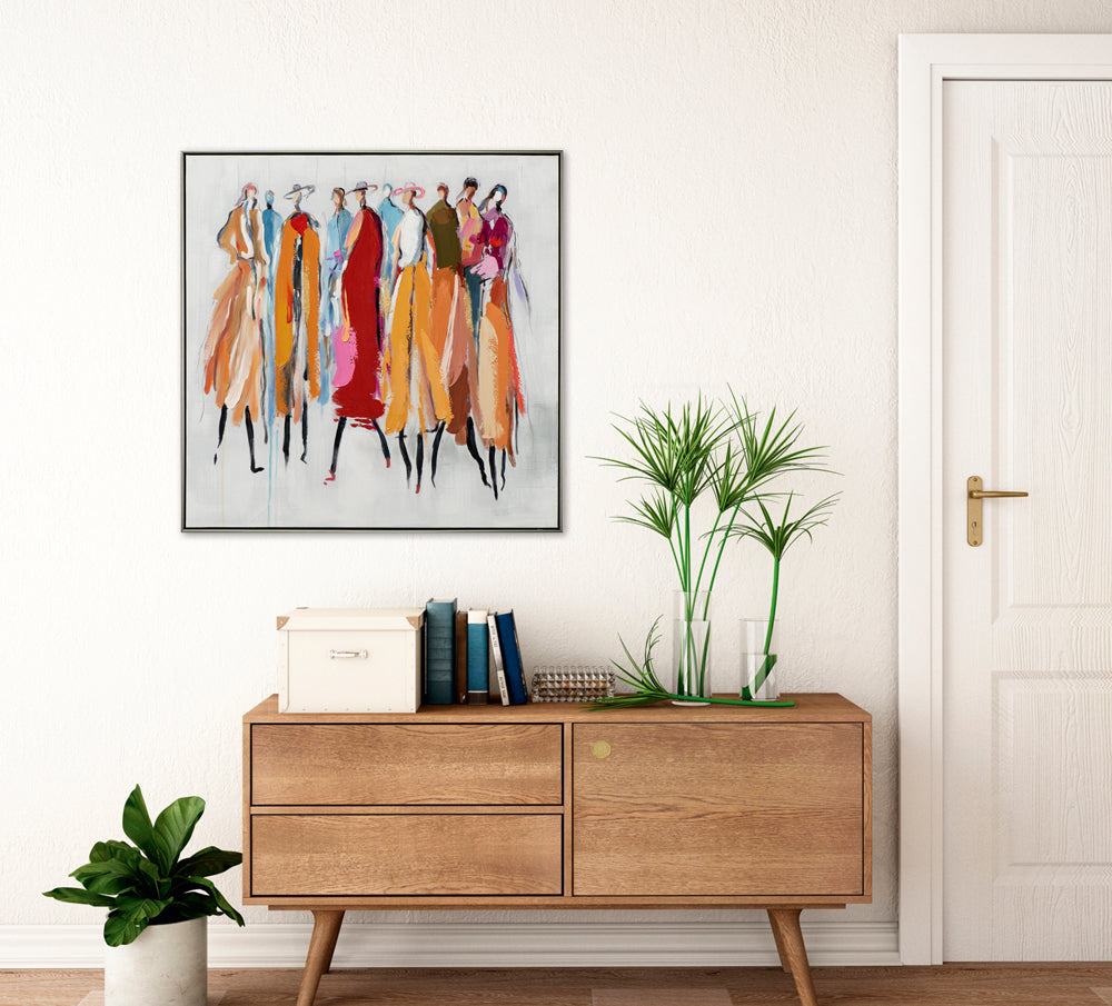 painting Colorful Group of Ladies