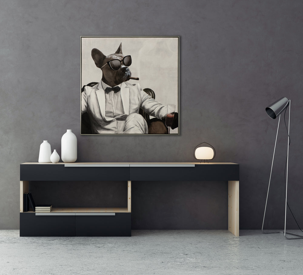 Peinture New York Dog Mafioso