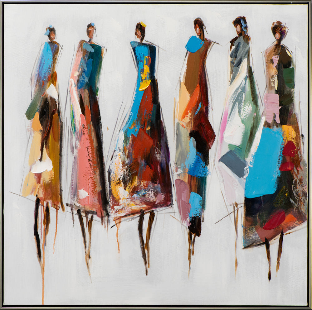peinture Groupe de dames colorées
