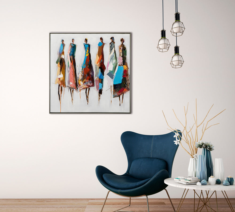 peinture Groupe de dames colorées