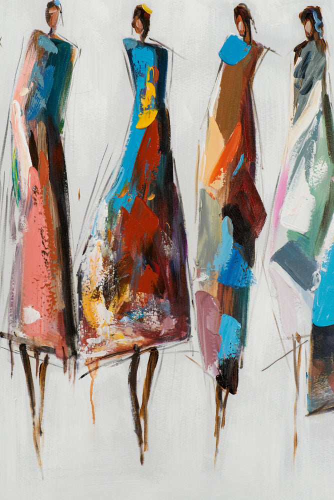 painting Colorful Group of Ladies