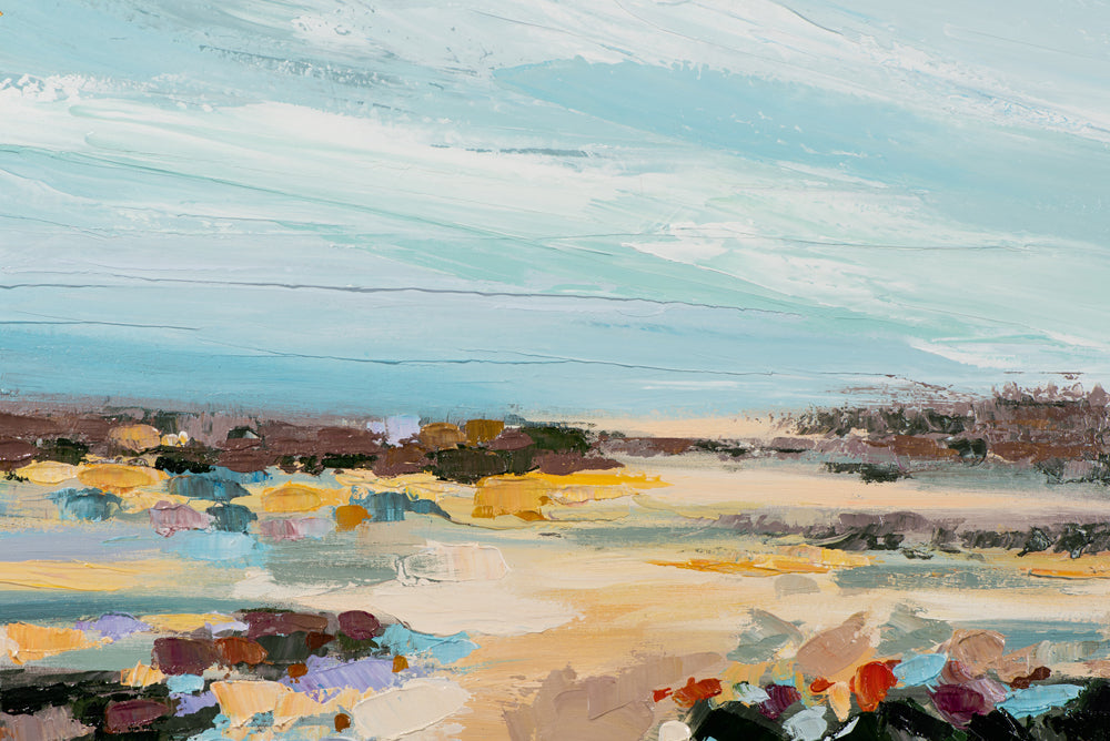 Painting Landscape with Blue Sky