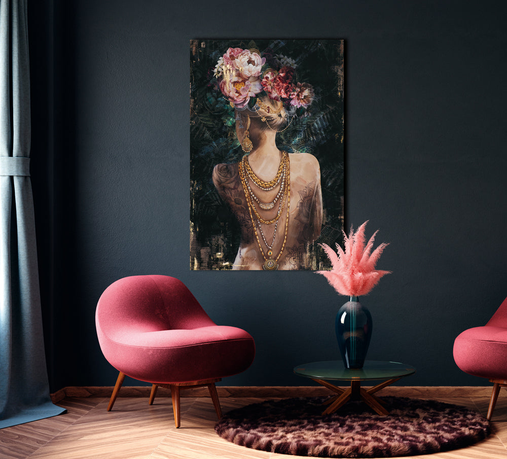 Peinture Vue de dos Beauté décorée