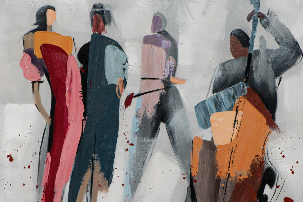 Painting Cello Player with Spectators