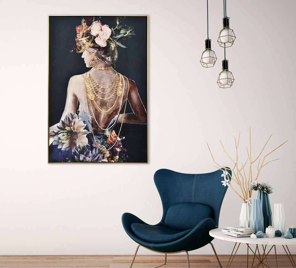 Gemälde Schöner Rücken mit Goldketten