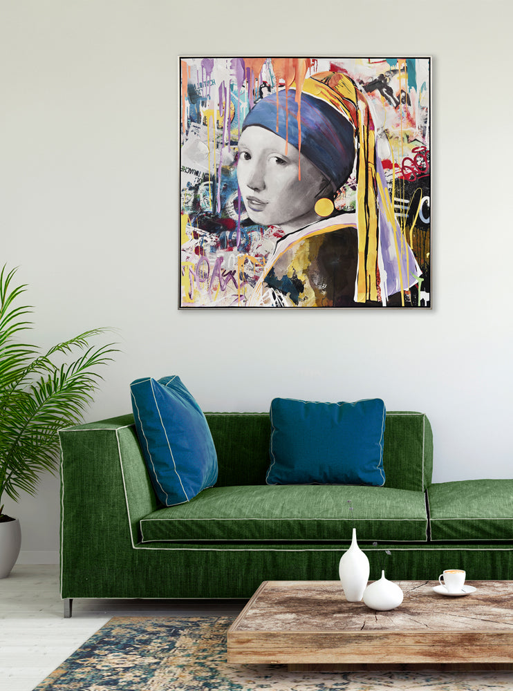 Peinture Street Art "Pearl Girl"