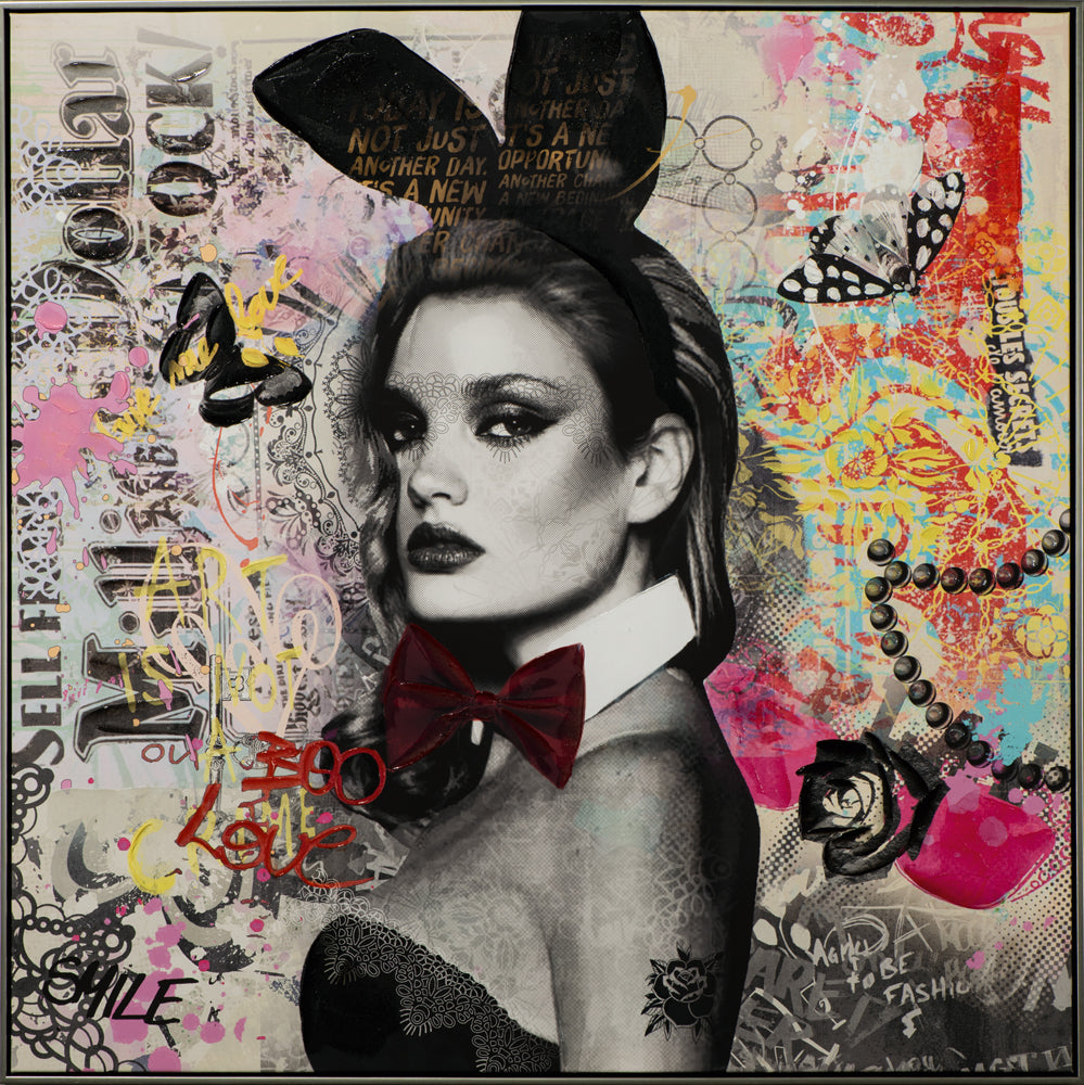 Gemälde Street Art "Play-Bunny"