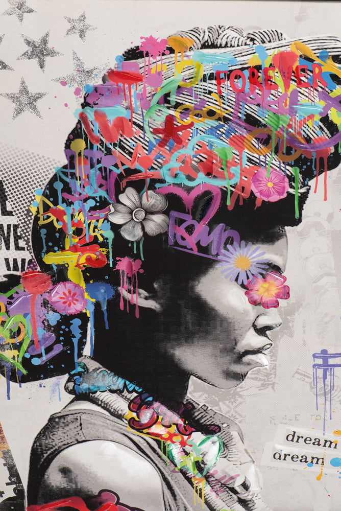 peinture Fille aux fleurs