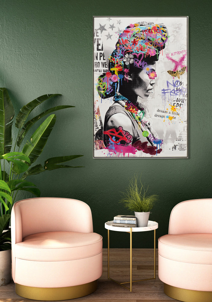 peinture Fille aux fleurs