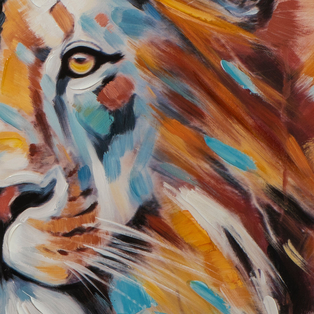 peinture Roi Lion Bleu