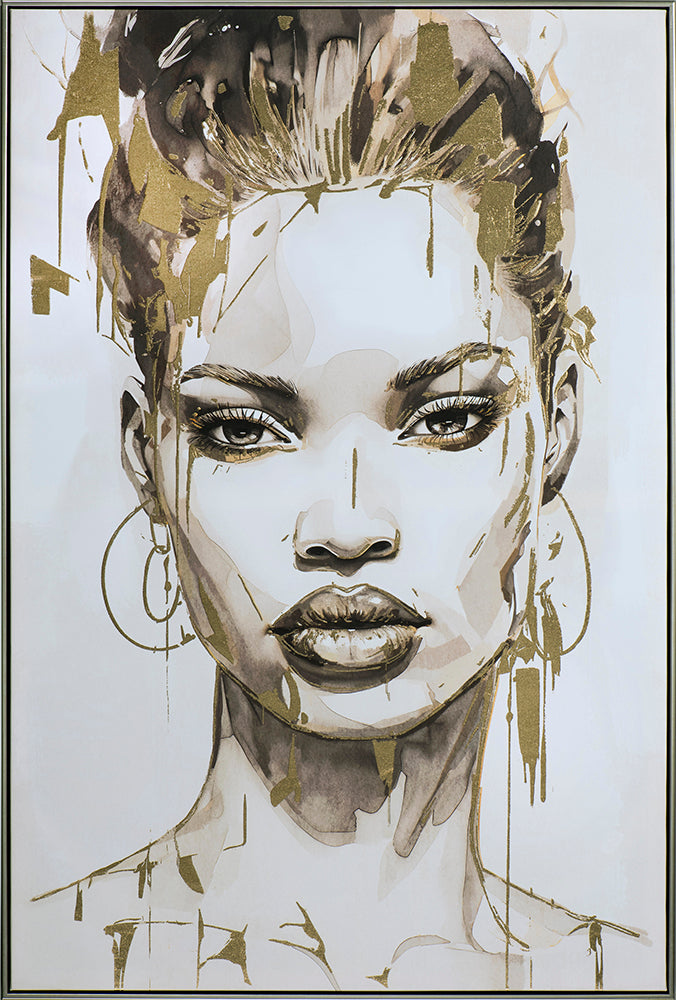 peinture Beauté recouverte d'or