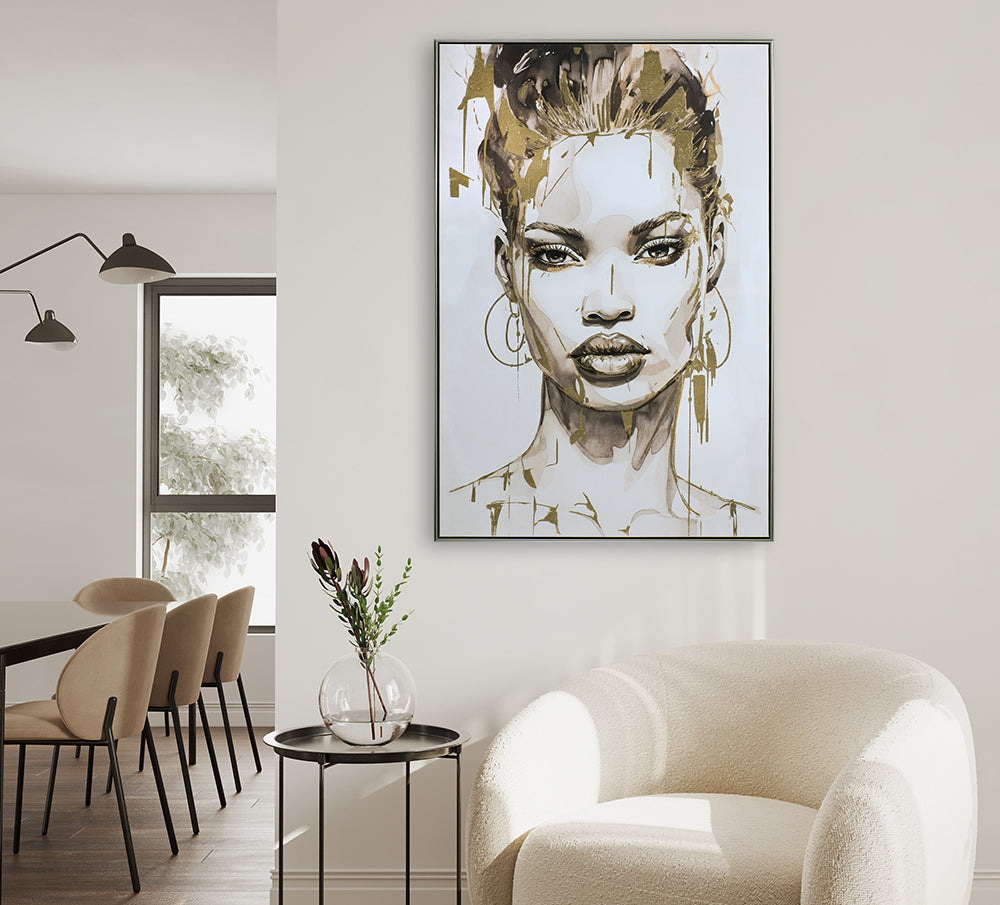 peinture Beauté recouverte d'or