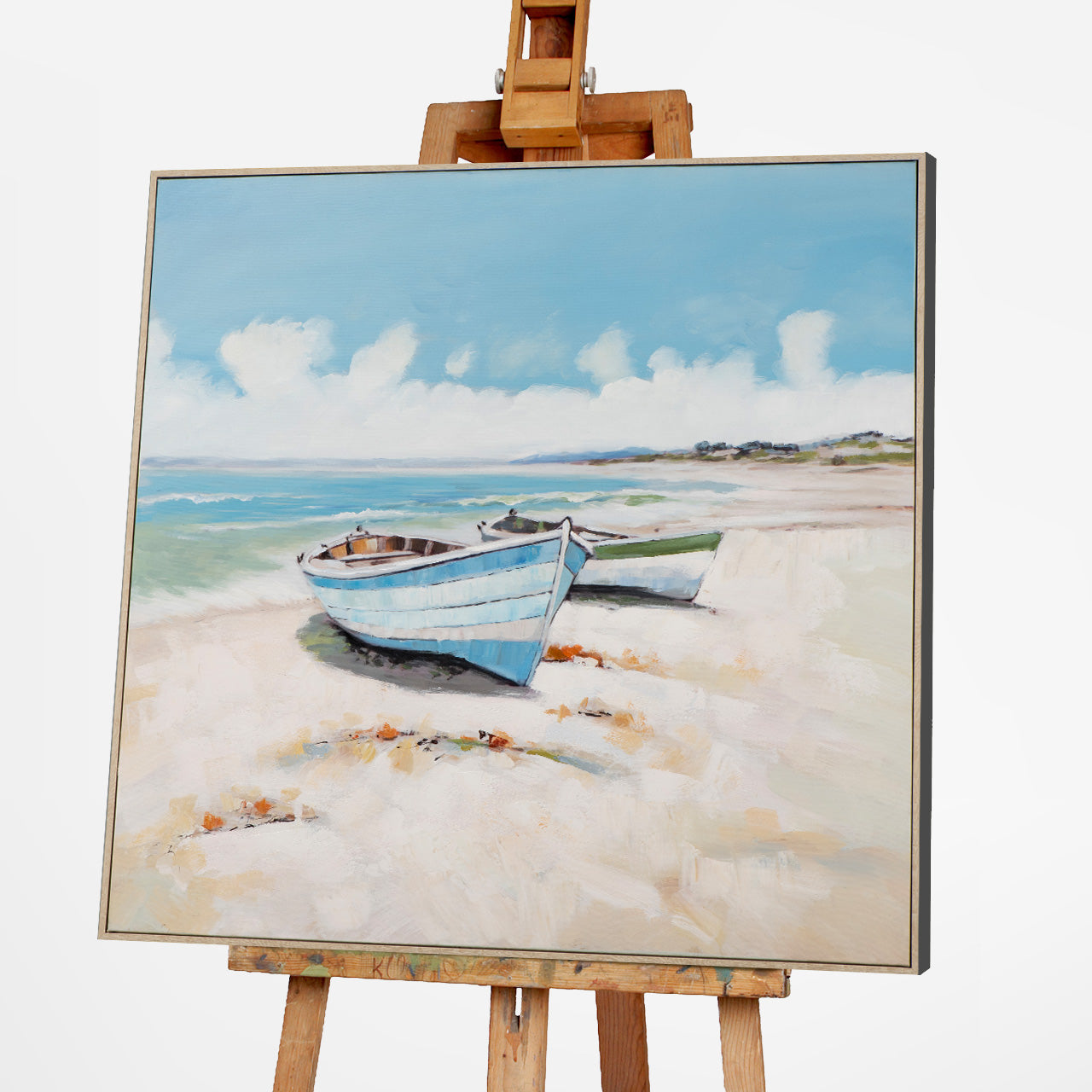 Gemälde Boote am Strand