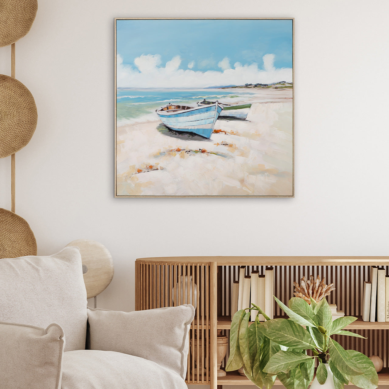 Gemälde Boote am Strand