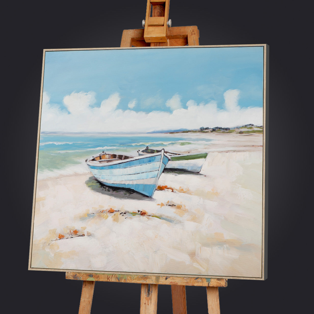 Gemälde Boote am Strand