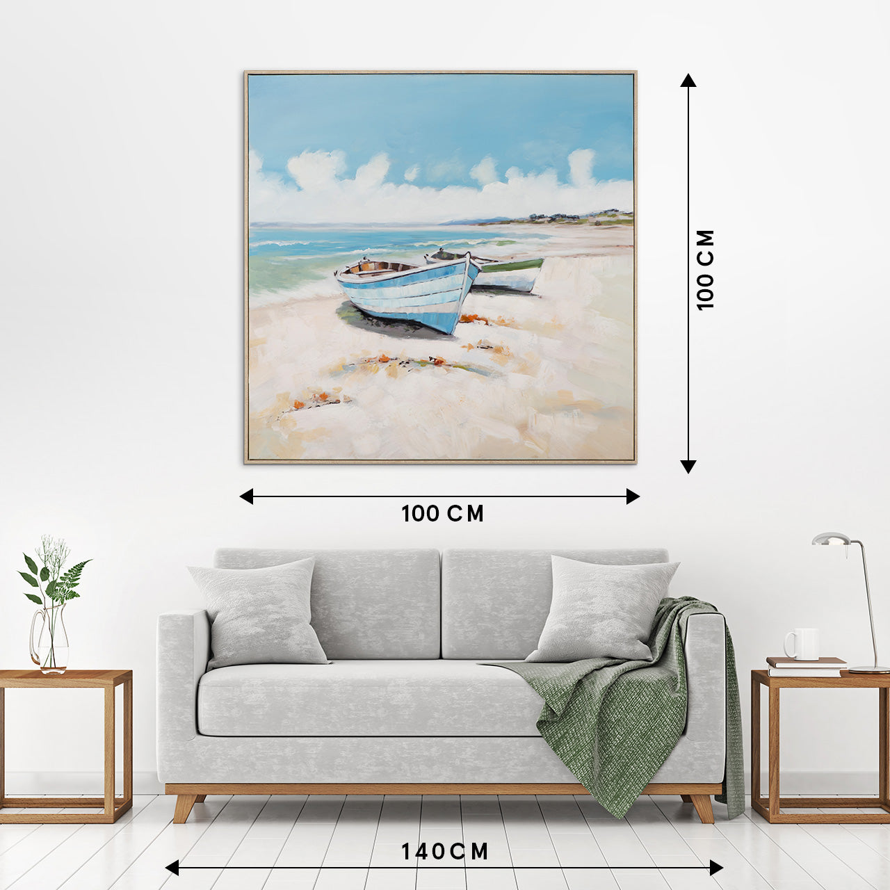 Gemälde Boote am Strand