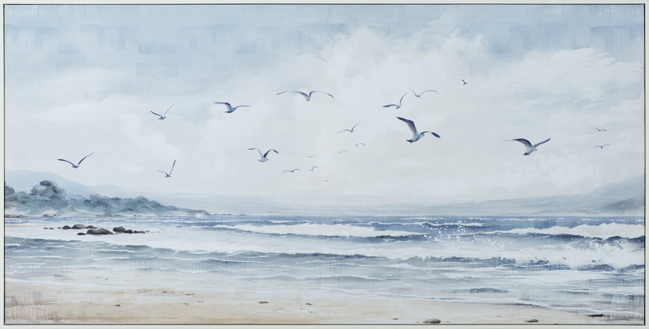 Gemälde Flug über dem Meer