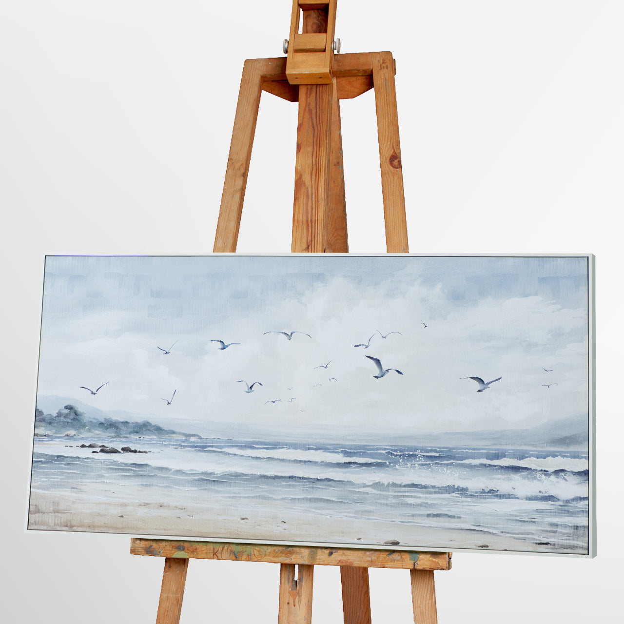 Gemälde Flug über dem Meer