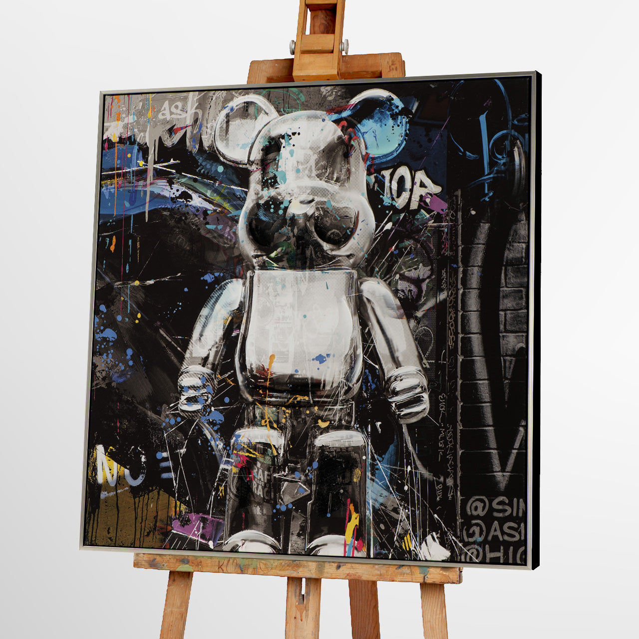 peinture C'est un ours argenté