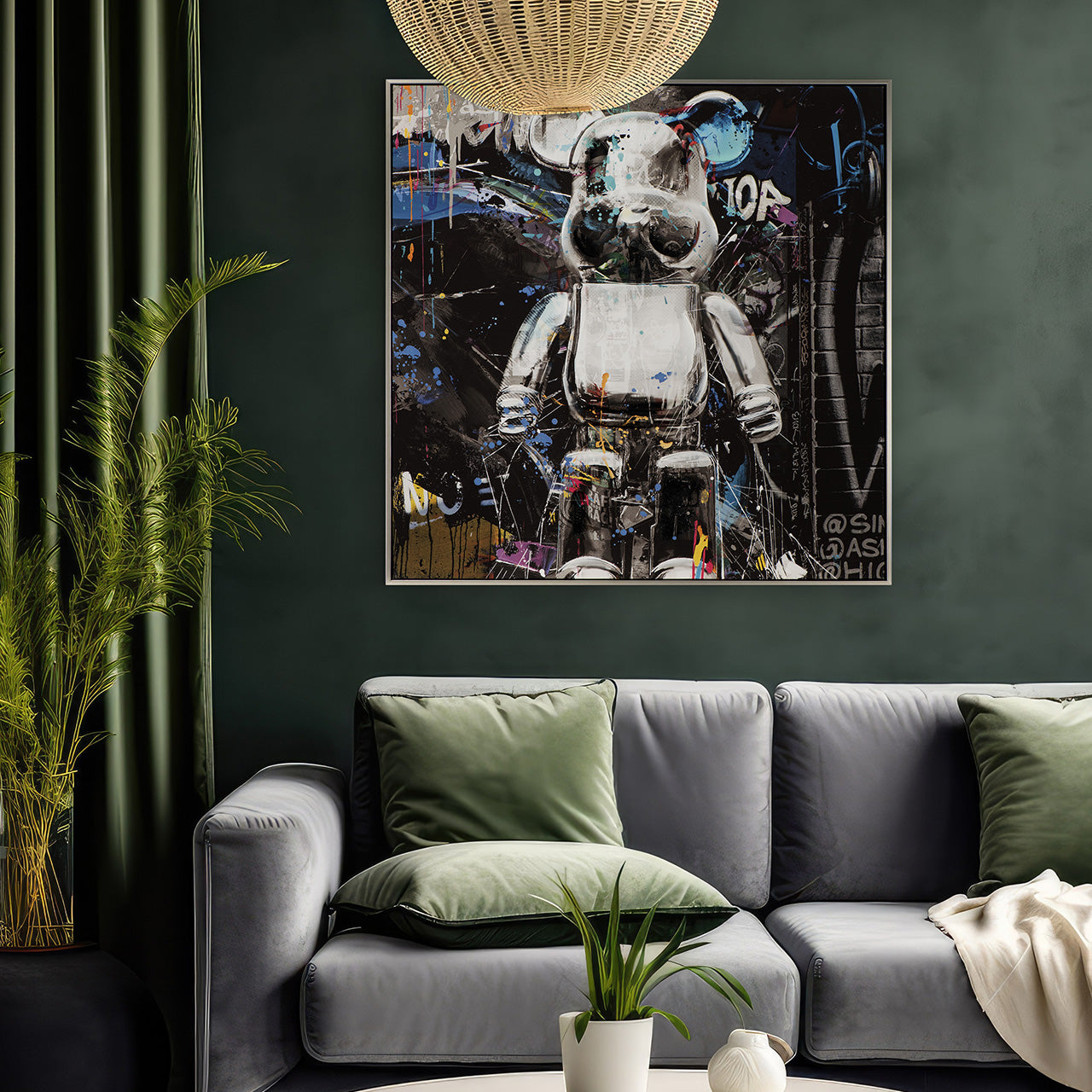 peinture C'est un ours argenté