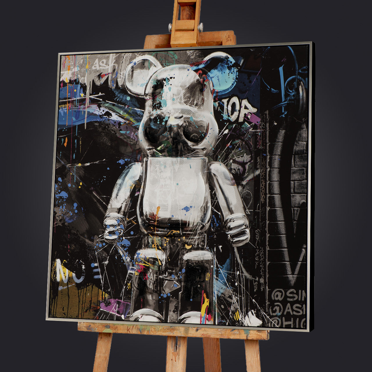 peinture C'est un ours argenté