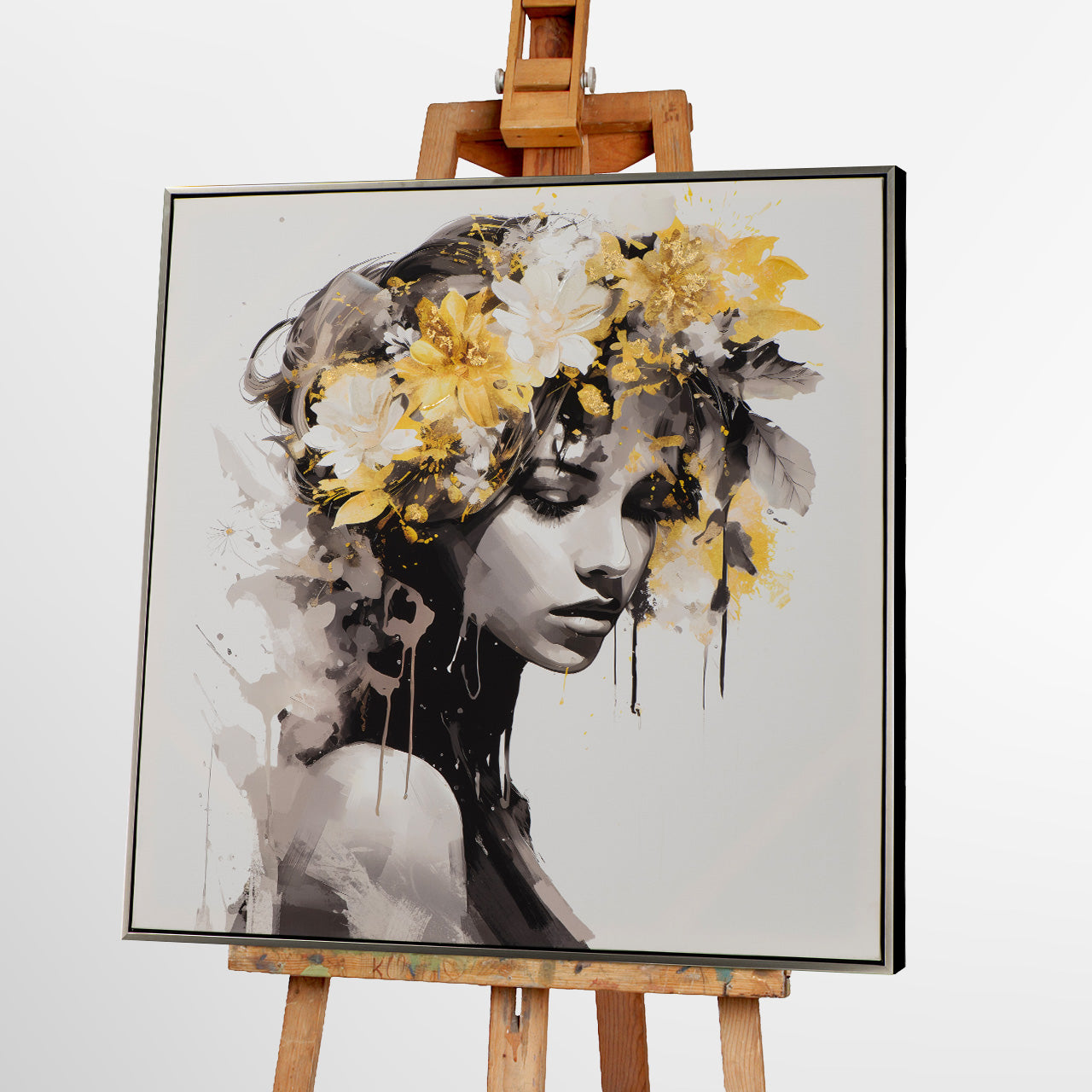 peinture Beauté de la fleur dorée