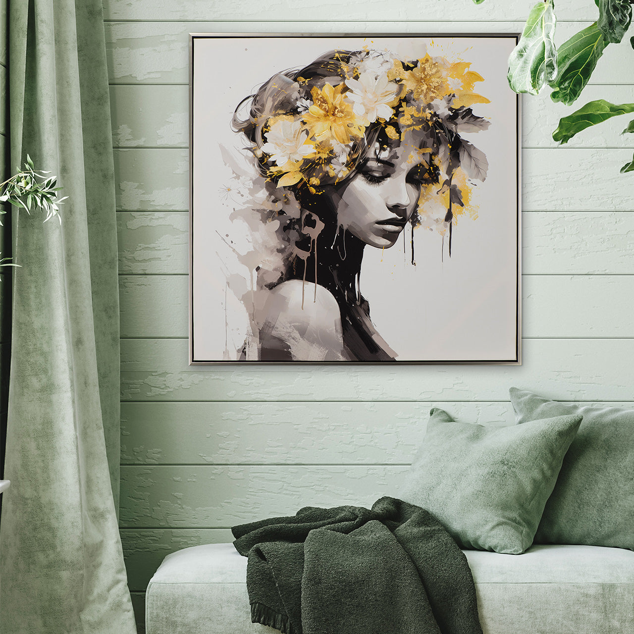 peinture Beauté de la fleur dorée