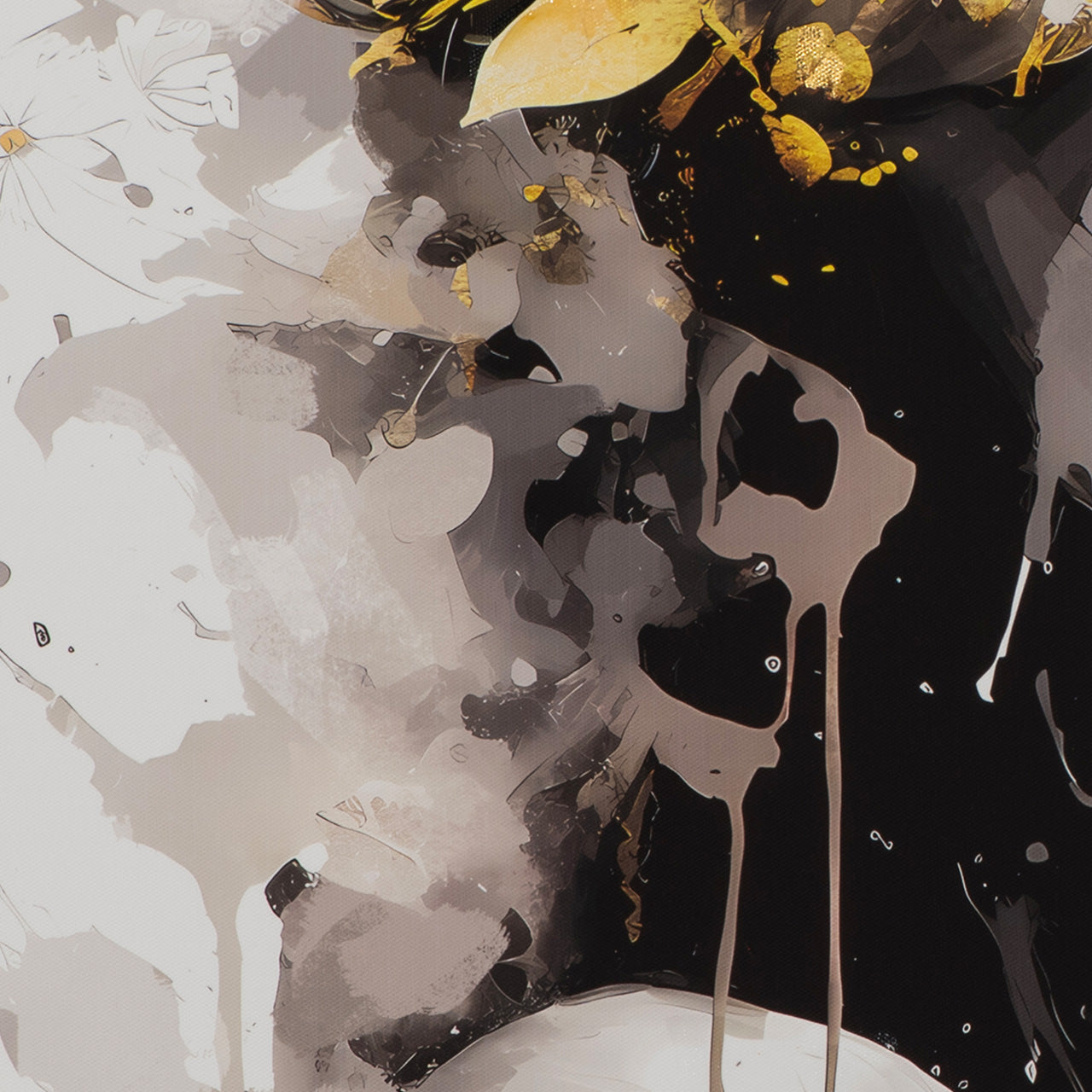 peinture Beauté de la fleur dorée