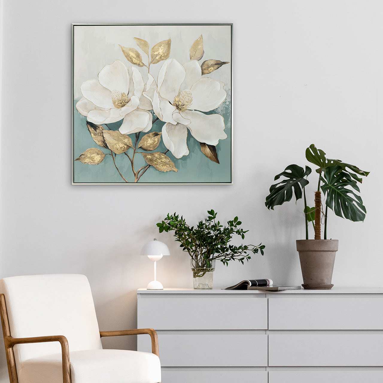 peinture Fleur Blanche
