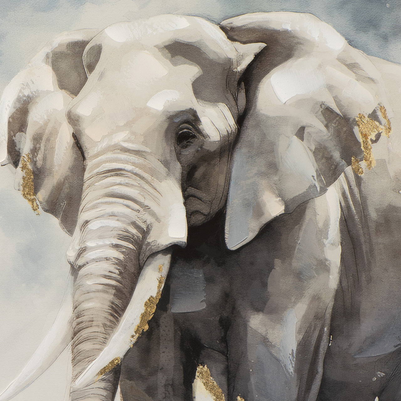painting Sand colored Elephant