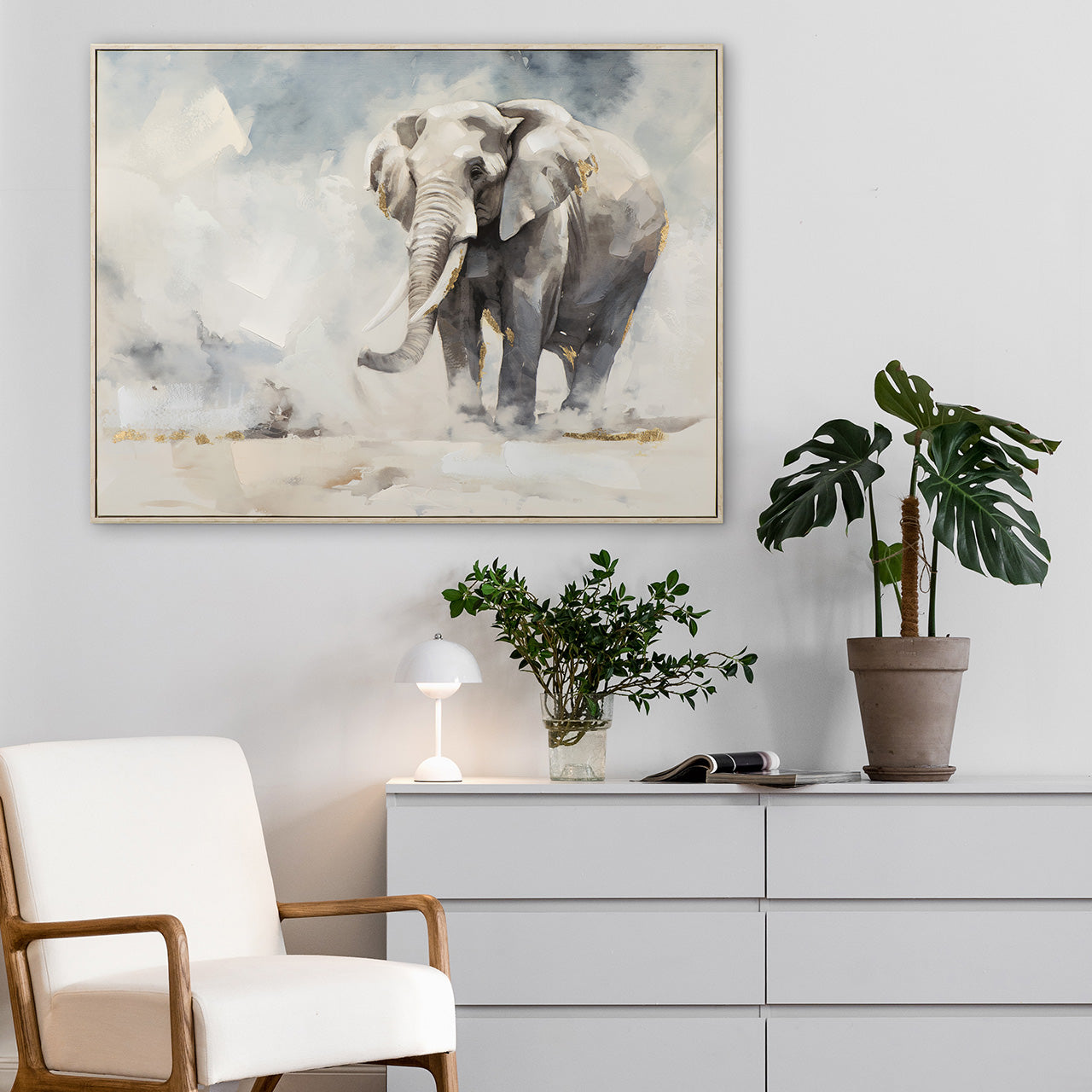 painting Sand colored Elephant