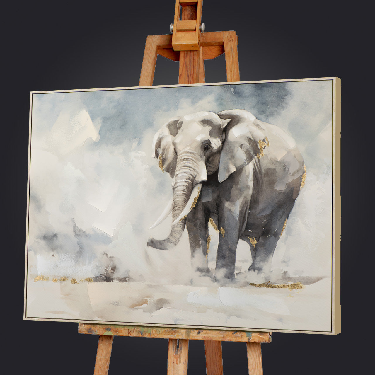 painting Sand colored Elephant