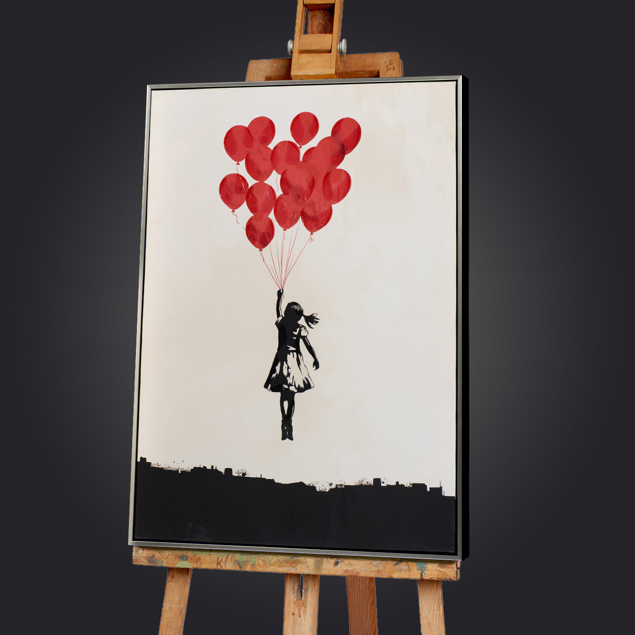 Gemälde Flying Ballon Girl