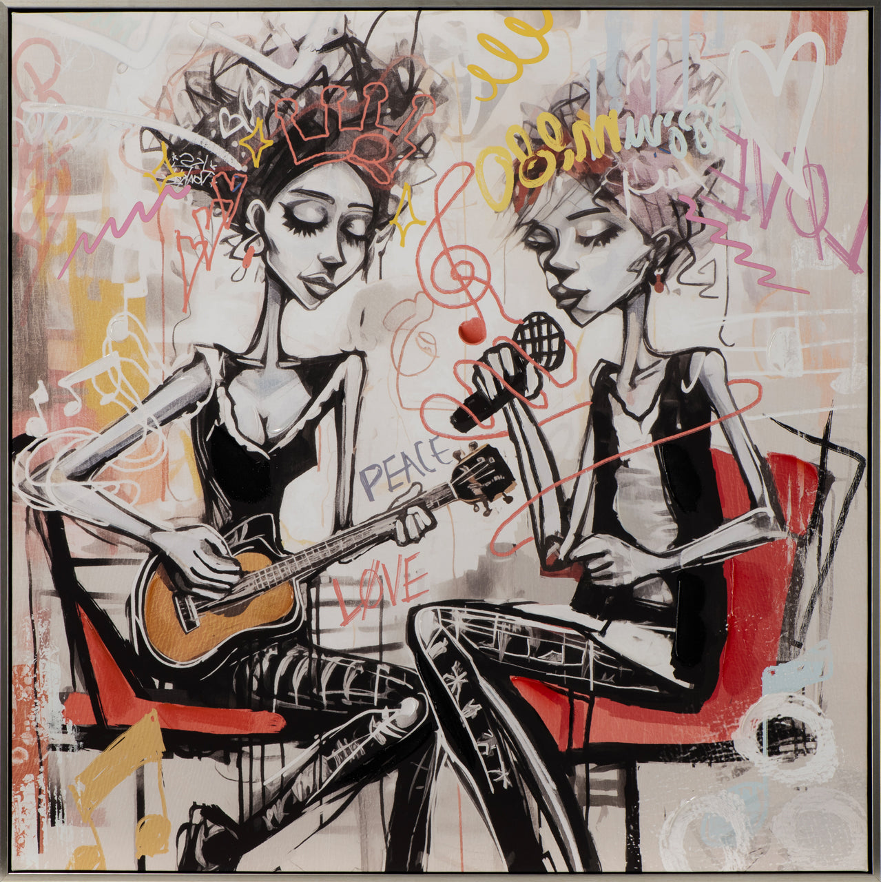 peinture Laissez jouer la musique