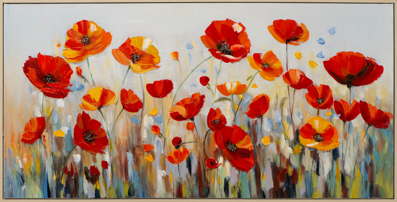 peinture Champ de coquelicots
