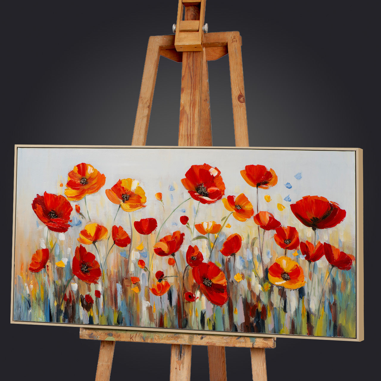 peinture Champ de coquelicots