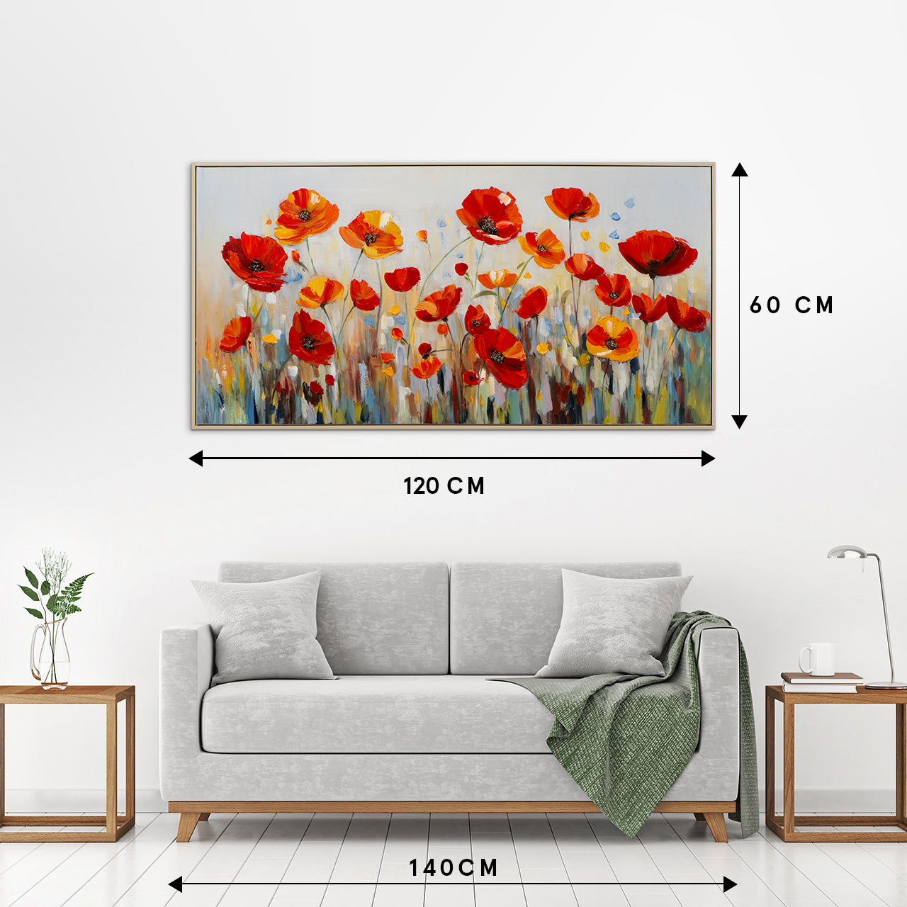 peinture Champ de coquelicots