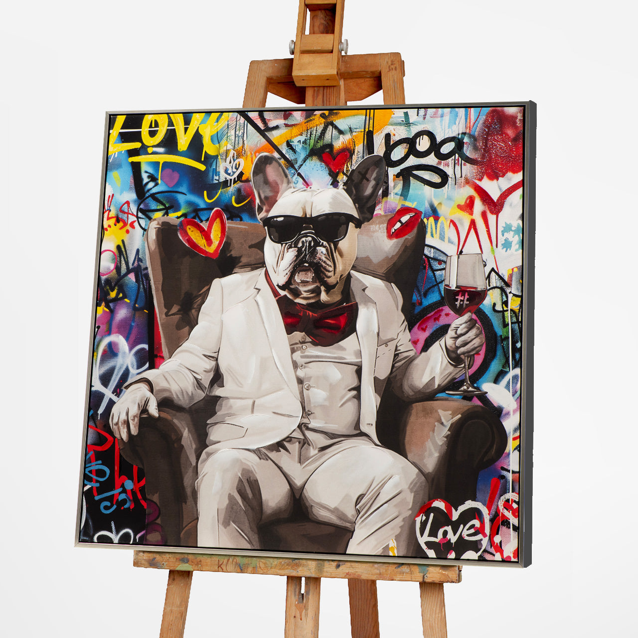 Gemälde Cool French Dog