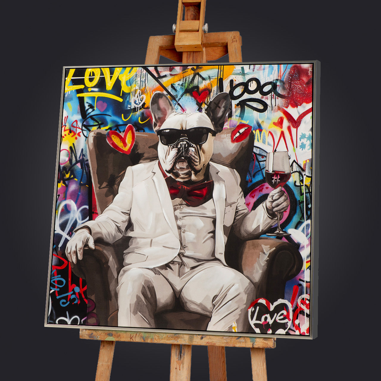 Gemälde Cool French Dog