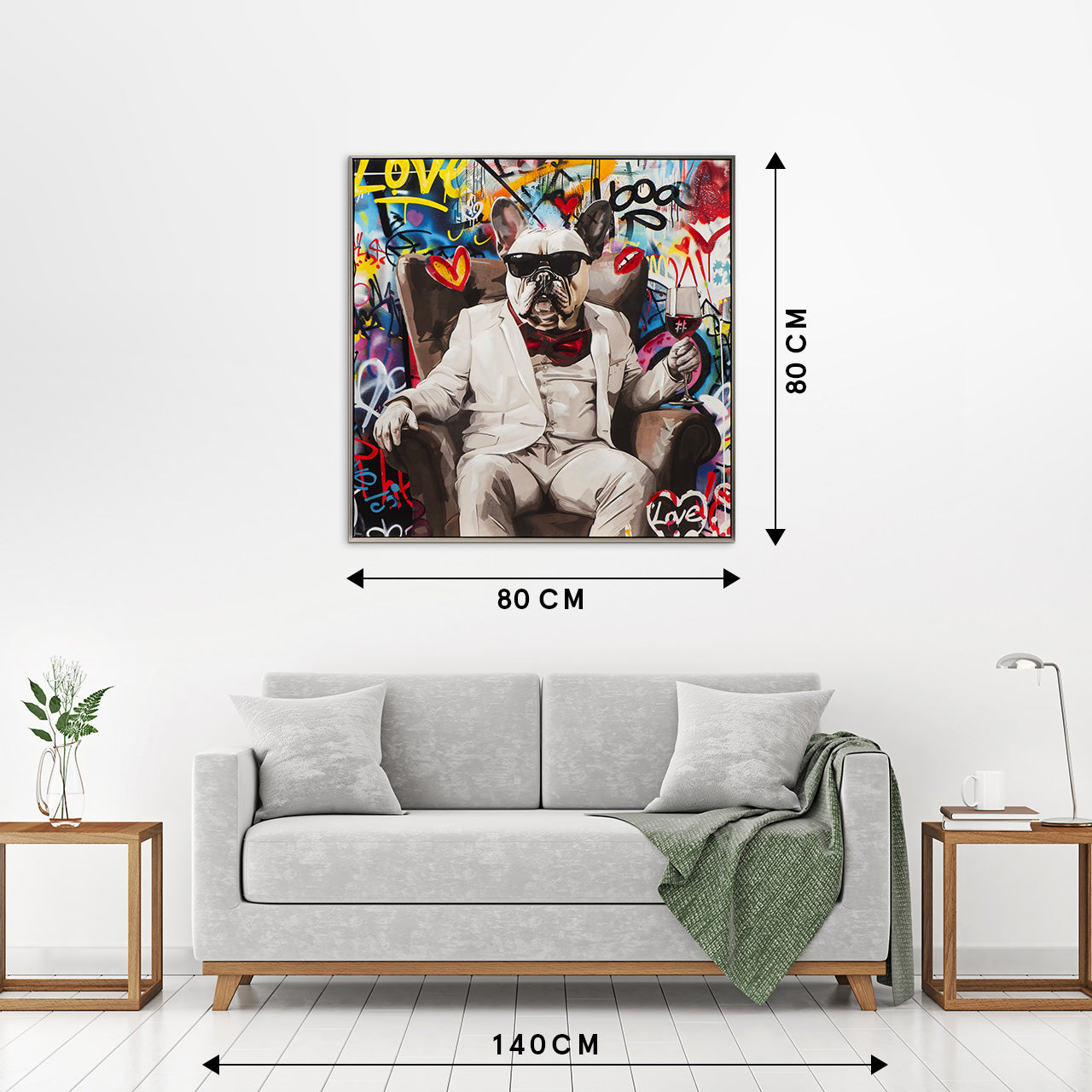 Gemälde Cool French Dog