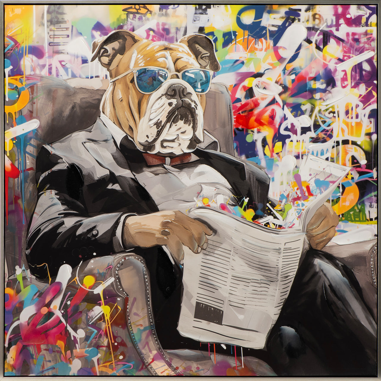 Gemälde Cool Bulldog