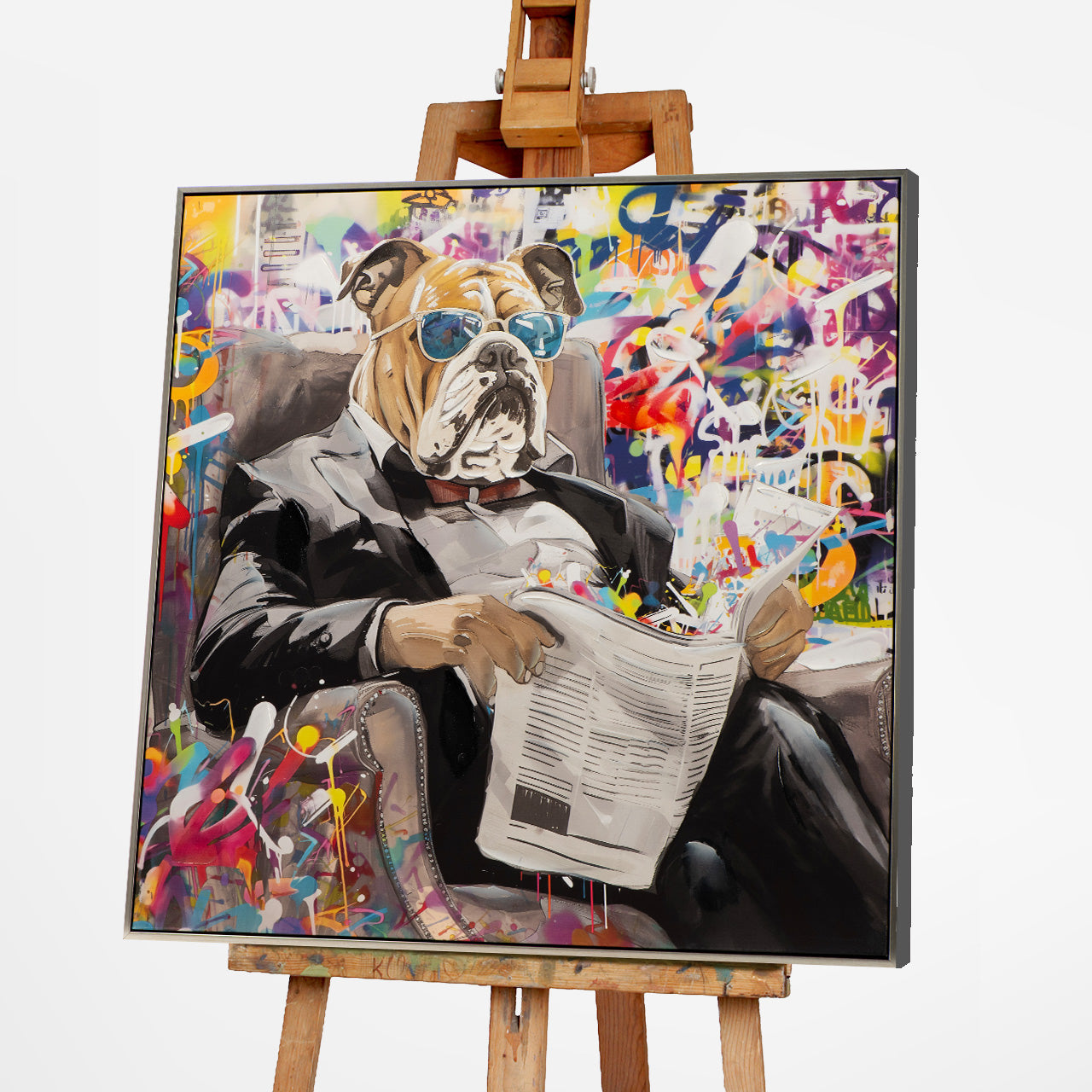 Gemälde Cool Bulldog