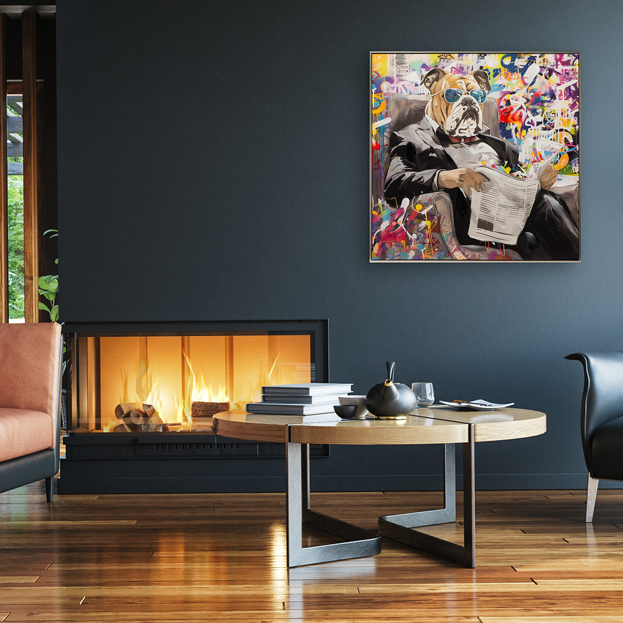 Gemälde Cool Bulldog