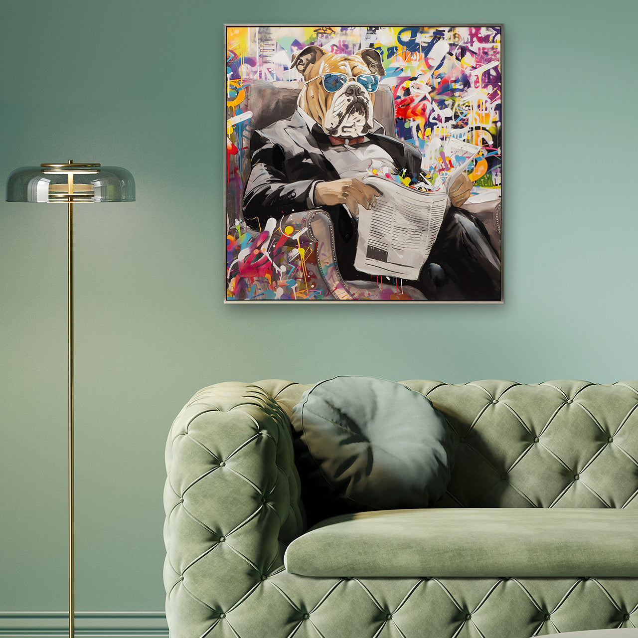 Gemälde Cool Bulldog