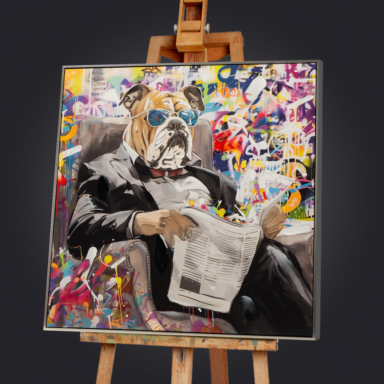 Gemälde Cool Bulldog