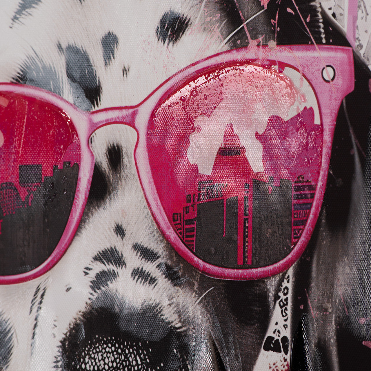 Gemälde Make Your Life Pink Dalmatian!