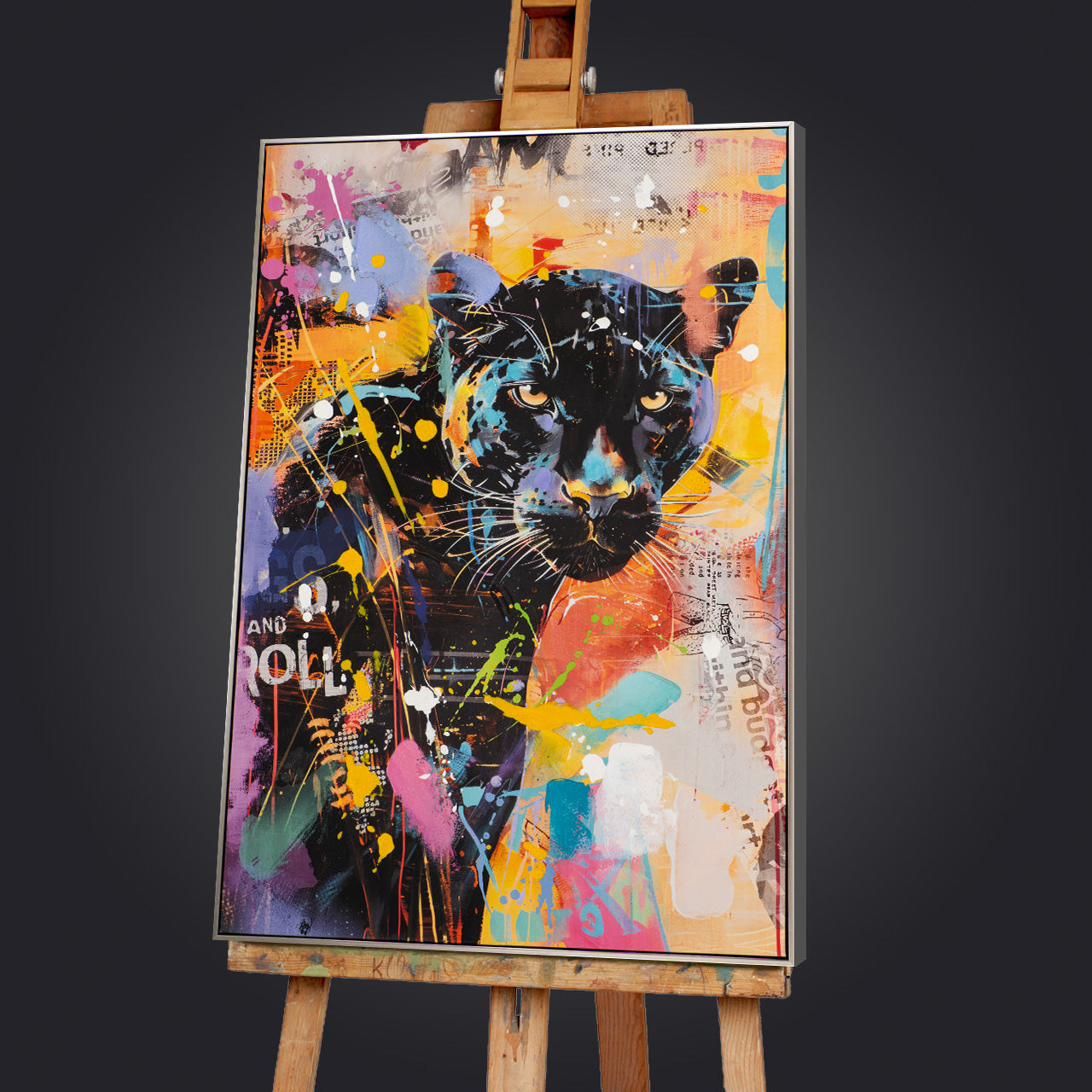 Gemälde Splashed Panther